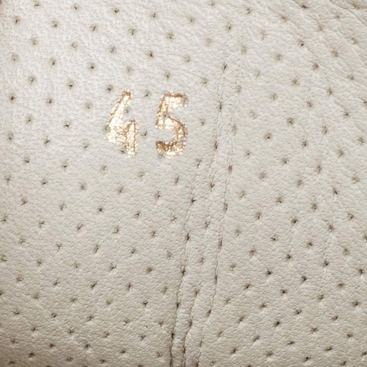 Pre Owned Brunello Cucinelli Grey/Green Suede and Leather Low Top Sneakers Size 45