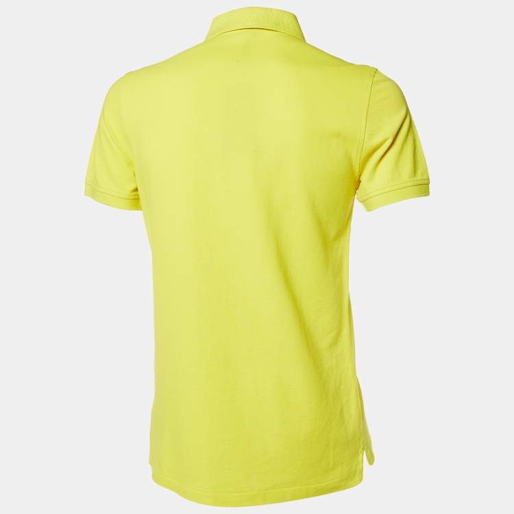 Pre Owned Burberry Brit Yellow Cotton Pique Phillipson Polo T-Shirt M