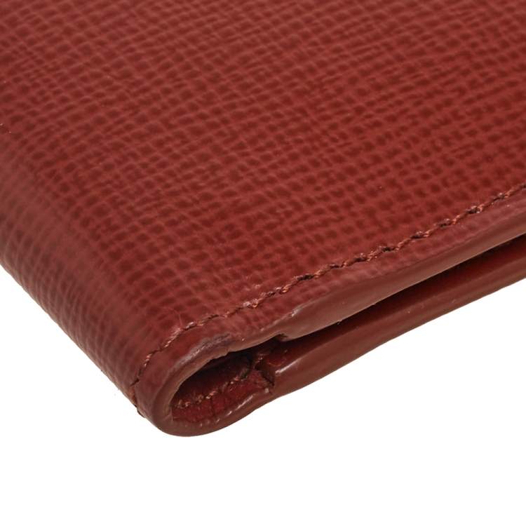 Pre Owned Burberry Brown Leather Bifold Wallet