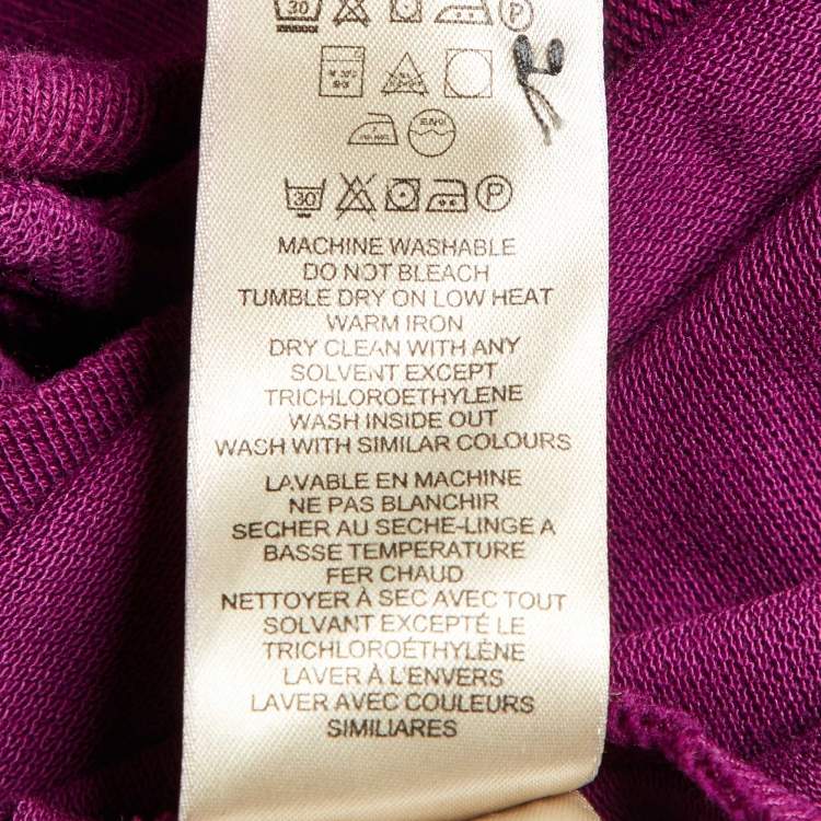 Pre Owned Burberry Brit Purple Cotton Pique Knit Logo Embroidered Polo T-Shirt S