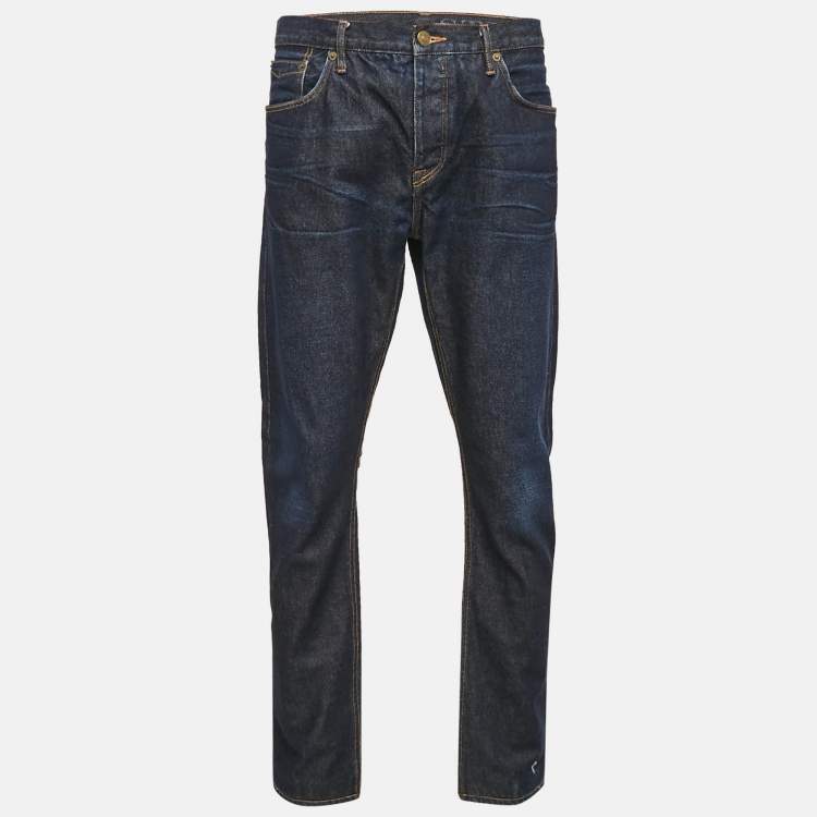Pre Owned Burberry Brit Blue Faded Denim Streadman Jeans L Waist 36"