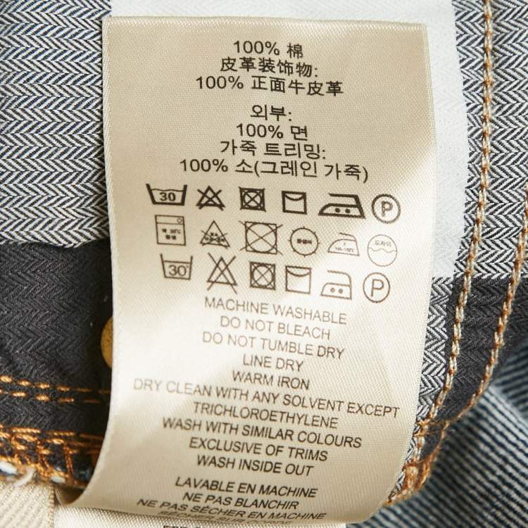 Pre Owned Burberry Brit Blue Faded Denim Streadman Jeans L Waist 36"