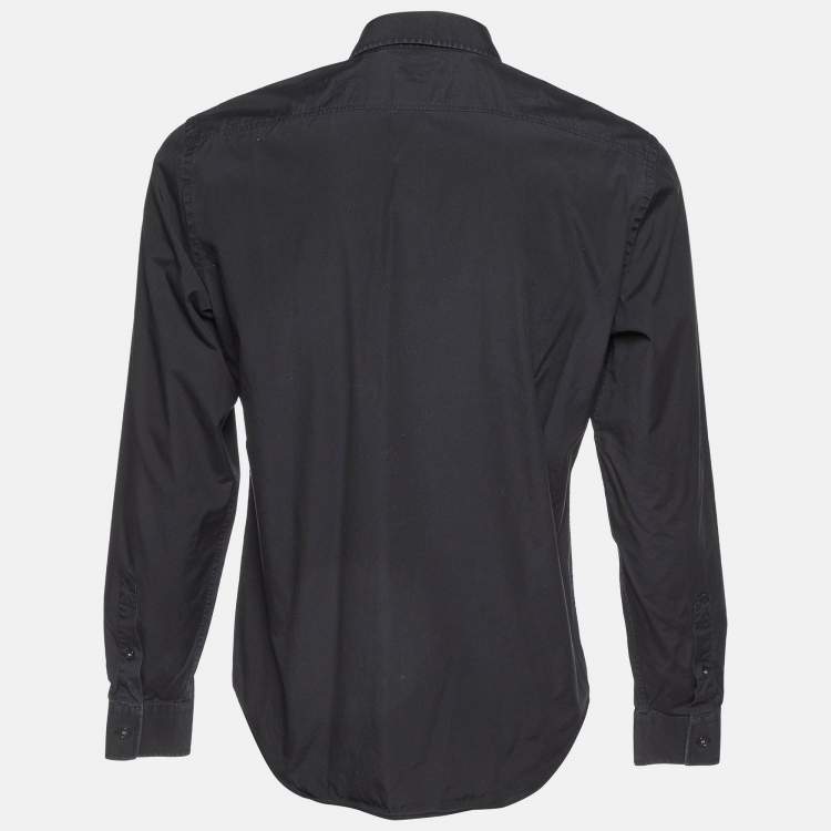 Pre Owned Burberry Brit Black Cotton Long Sleeve Shirt M