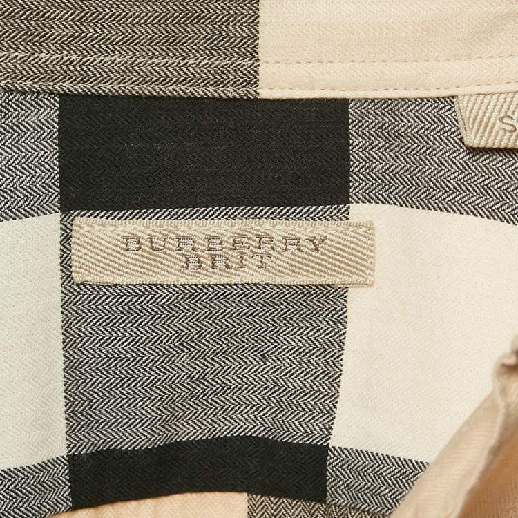 Pre Owned Burberry Brit Beige Tartan Check Cotton Button Front Shirt S