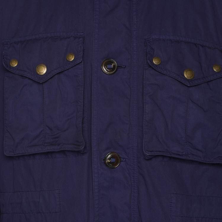 Pre Owned Burberry Brit Navy Blue Jacket L