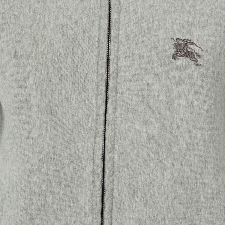 Pre Owned Burberry Brit Grey Cotton Zip-Up Jacket XS