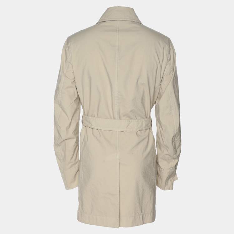 Pre Owned Burberry Britt Beige Polyamide Blend Belted Trench Coat M
