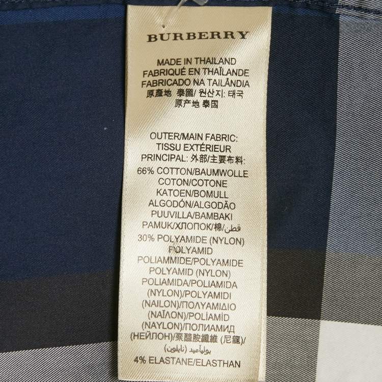 Pre Owned Burberry Brit Blue House Check Cotton Long Sleeve Shirt S