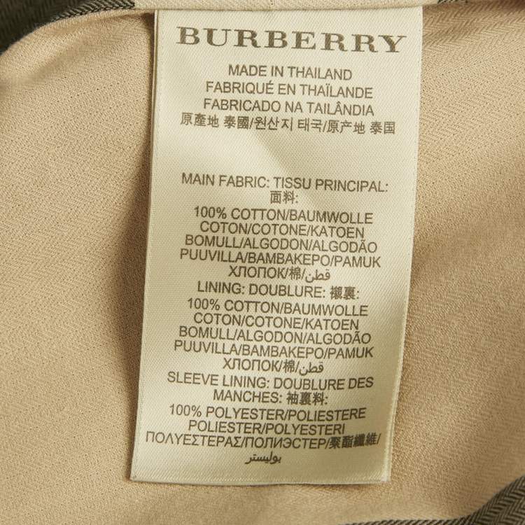 Pre Owned Burberry Brit Black Double Breasted Trench Coat M