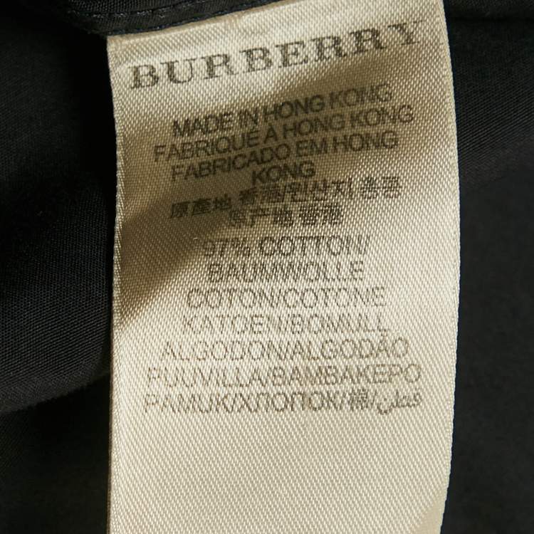 Pre Owned Burberry Brit Black Cotton Long Sleeve Shirt M