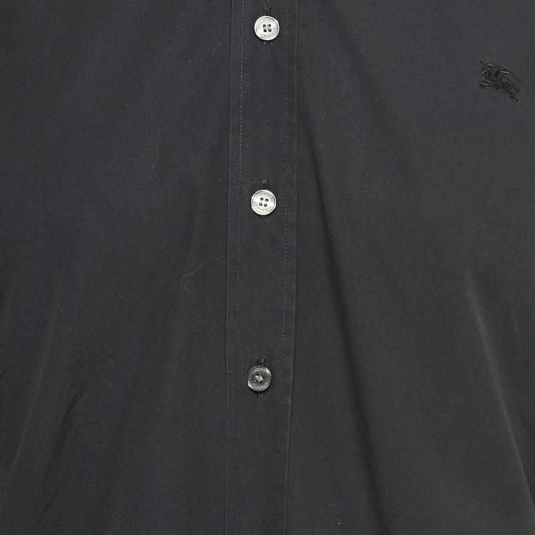 Pre Owned Burberry Brit Black Cotton Long Sleeve Shirt M