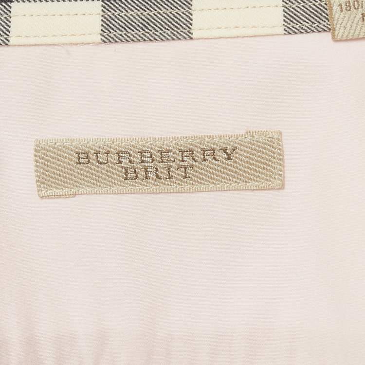 Pre Owned Burberry Brit Pink Cotton Long Sleeve Shirt M