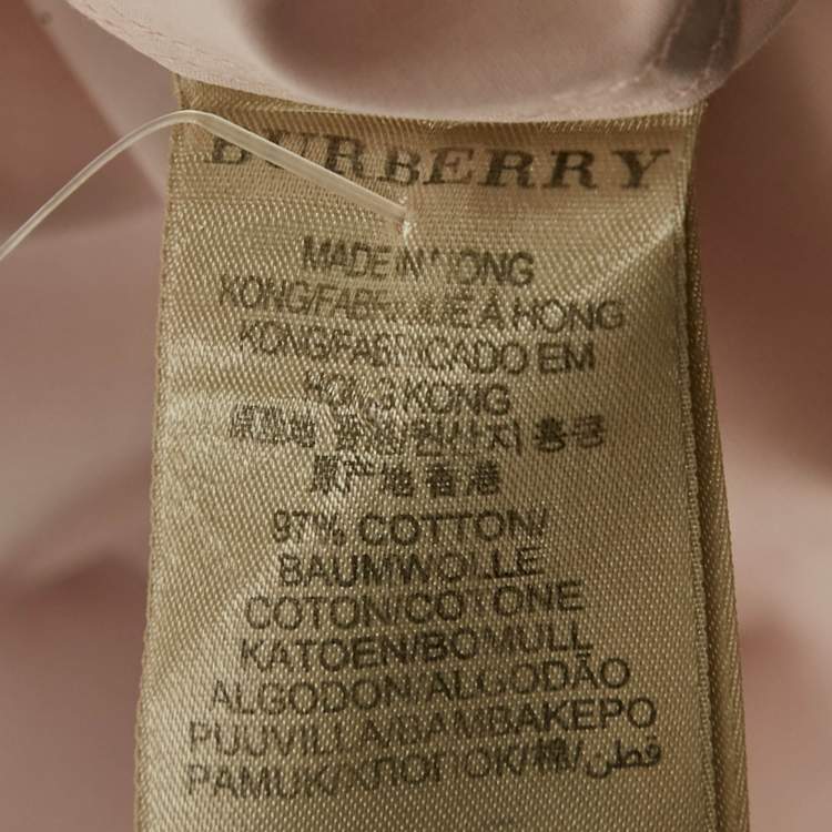 Pre Owned Burberry Brit Pink Cotton Long Sleeve Shirt M