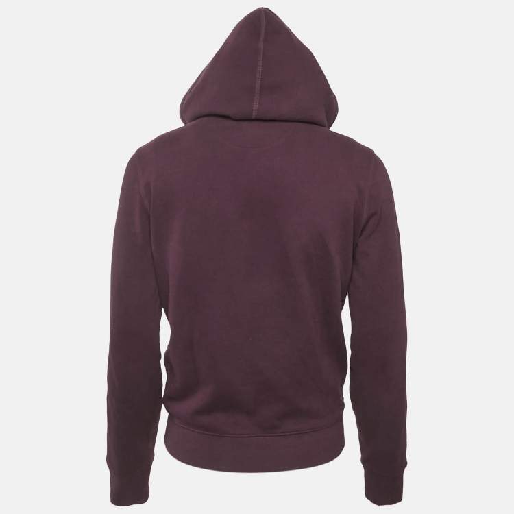 Pre Owned Burberry Brit Purple Cotton Knit Zip-Up Jacket M