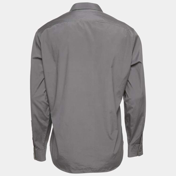 مملوكة مسبقًا Burberry Brit Grey Cotton Button Front Shirt L