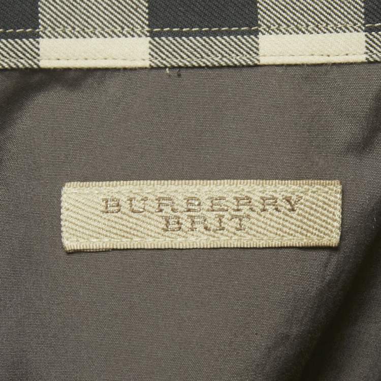 مملوكة مسبقًا Burberry Brit Grey Cotton Button Front Shirt L