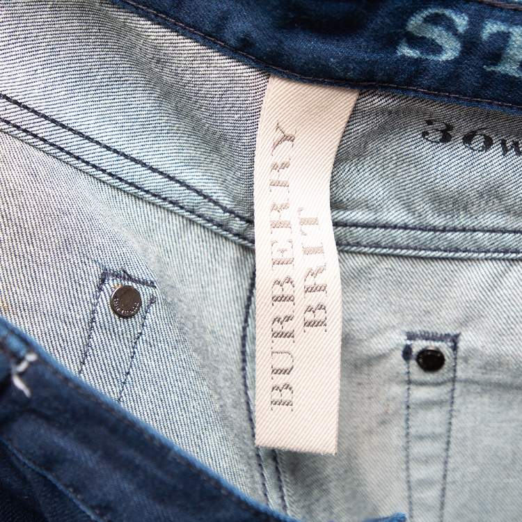 Pre Owned Burberry Brit Blue Denim Steadman Slim Fit Jeans XL 
