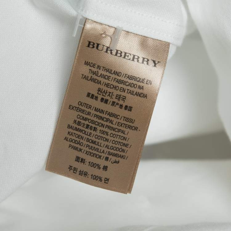 Pre Owned Burberry Brit White Cotton Pocketed Button Front Shirt XL