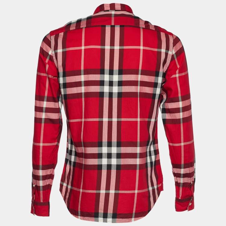 burberry shirt men red