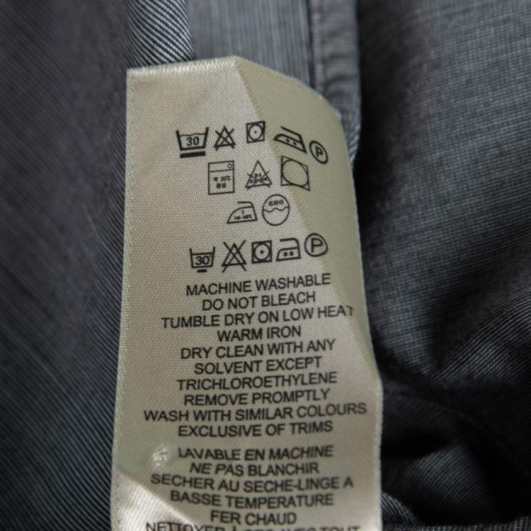 Pre Owned Burberry Brit Grey Cotton Button-Front Shirt L