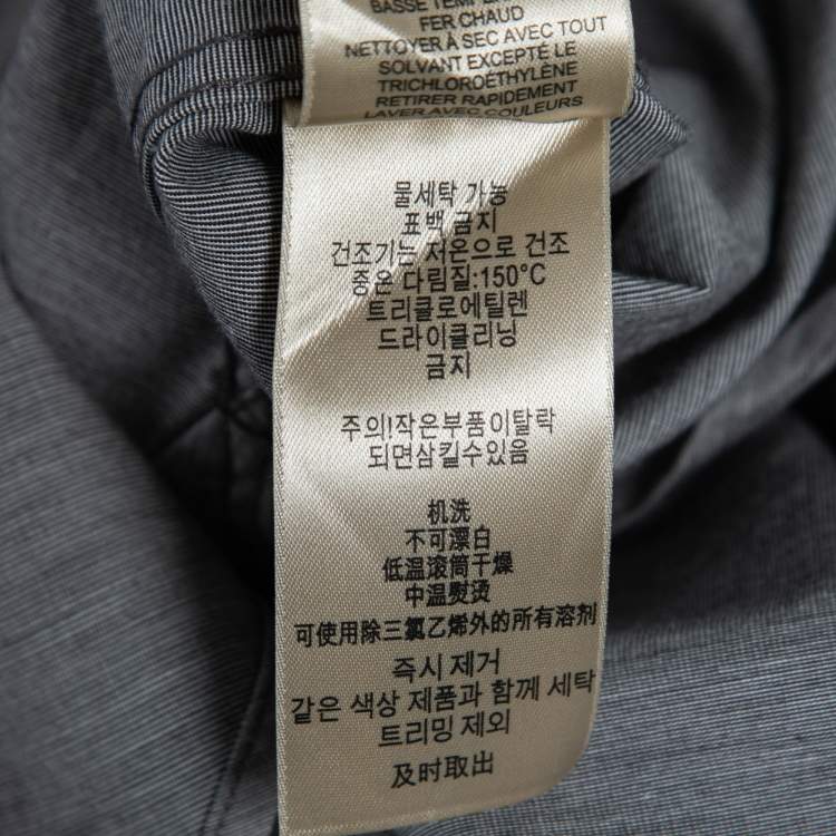 Pre Owned Burberry Brit Grey Cotton Button-Front Shirt L