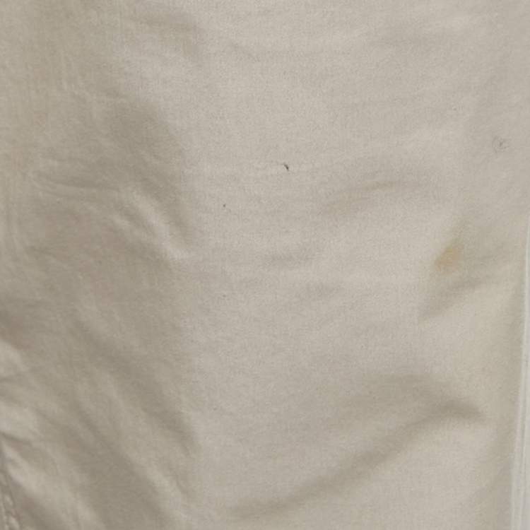 Pre Owned Burberry Brit Beige Cotton Albany Regular Fit Trousers 4XL