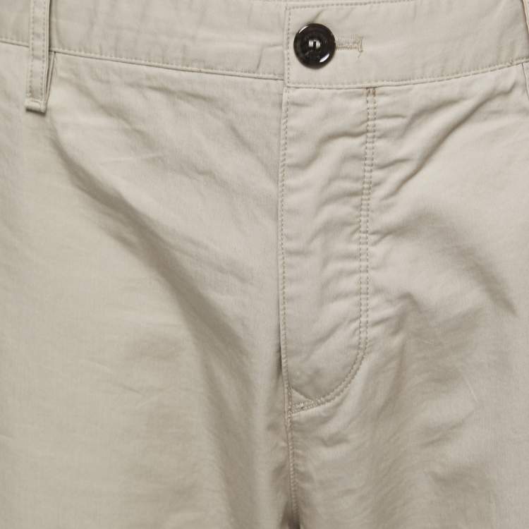 Pre Owned Burberry Brit Beige Cotton Albany Regular Fit Trousers 4XL