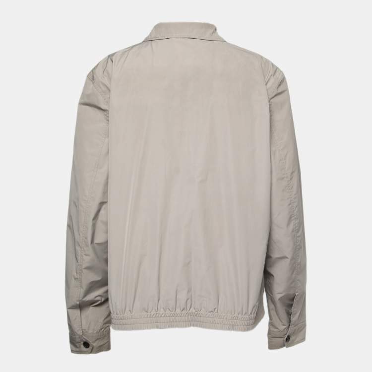 Pre Owned Burberry Brit Beige Synthetic Zip Front Jacket XXL