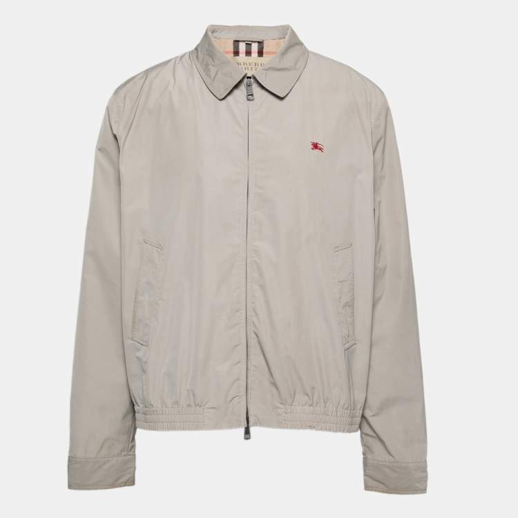 Pre Owned Burberry Brit Beige Synthetic Zip Front Jacket XXL