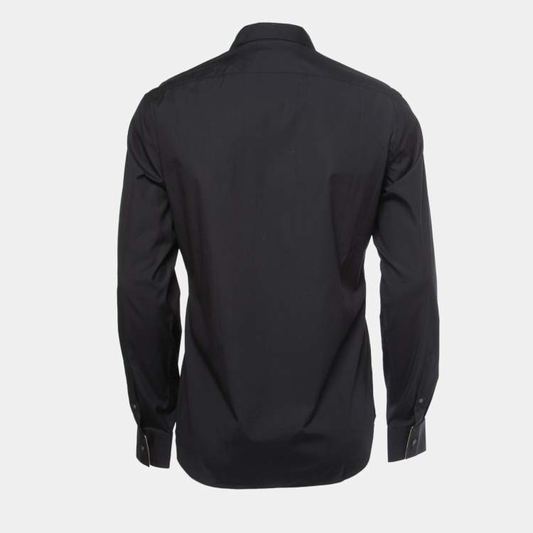 Pre Owned Burberry Brit Black Cotton Full Sleeve Shirt M
