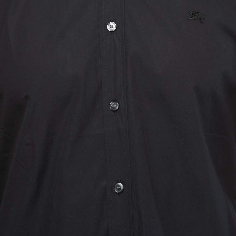Pre Owned Burberry Brit Black Cotton Full Sleeve Shirt M