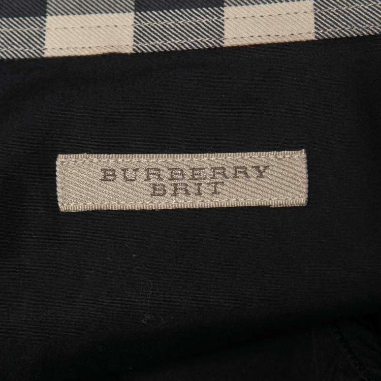 Pre Owned Burberry Brit Black Cotton Full Sleeve Shirt M