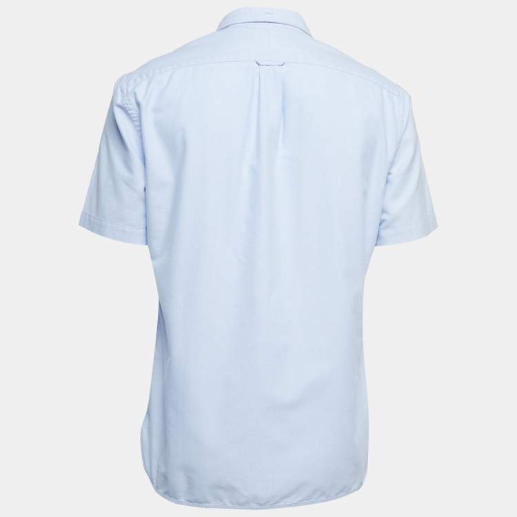 Burberry button-up cotton shirt - PALE BLUE