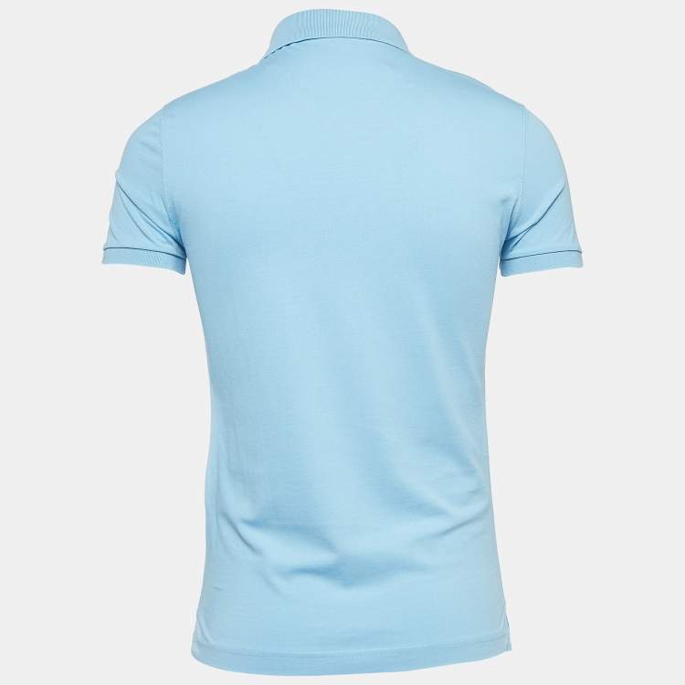 Pre Owned Burberry Brit Blue Cotton Half Sleeve Polo T-Shirt S