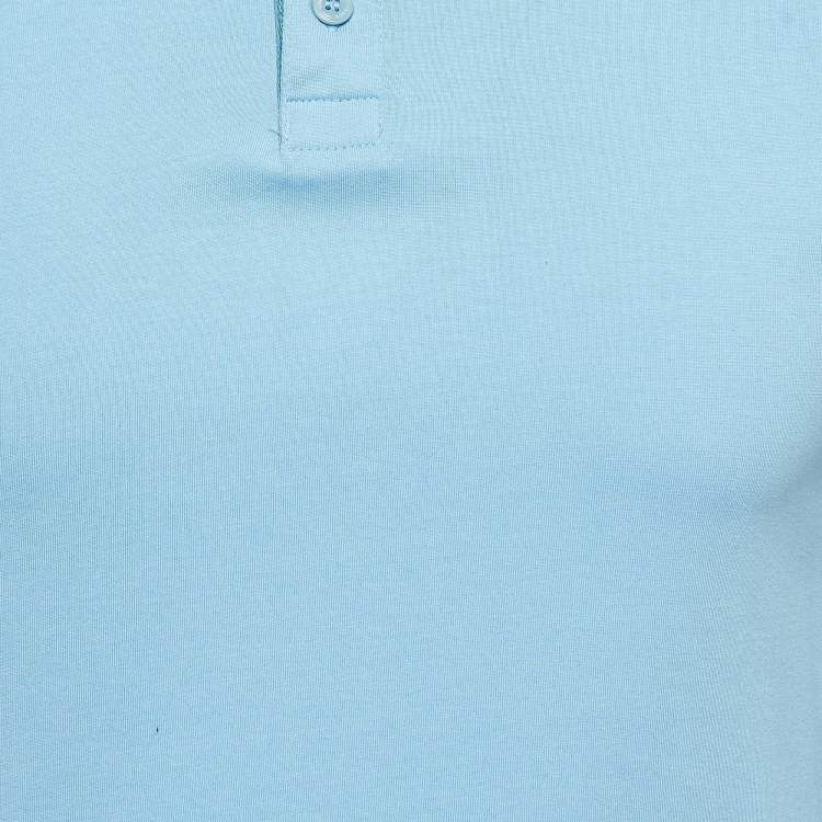 Pre Owned Burberry Brit Blue Cotton Half Sleeve Polo T-Shirt S
