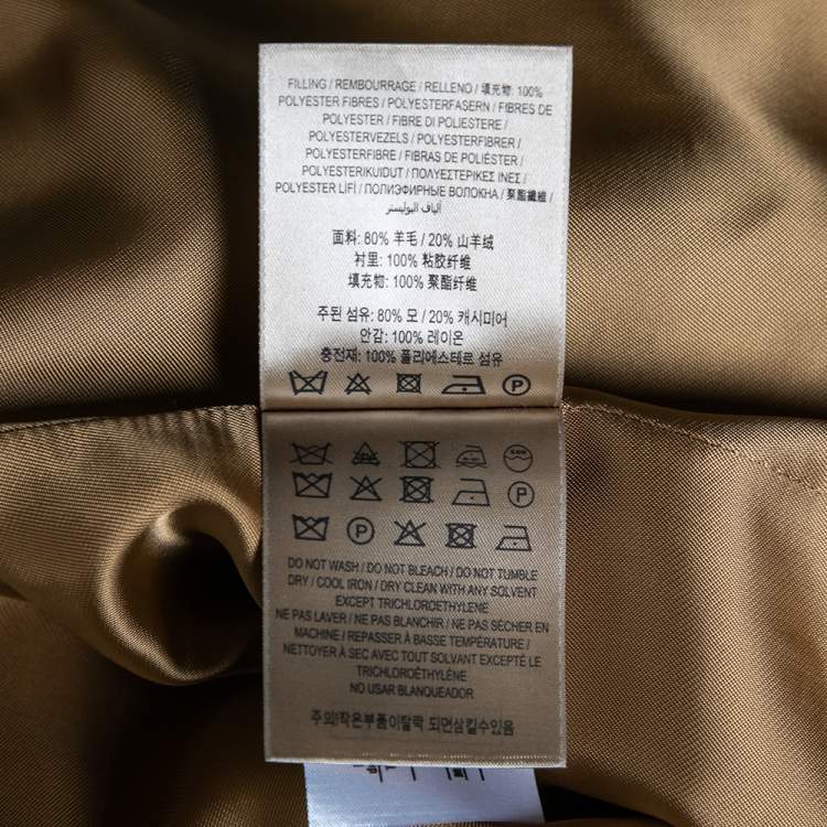 Pre Owned Burberry Antique Yellow Regular Chelsea and Kensington Fit Heritage Coat Warmer XXL