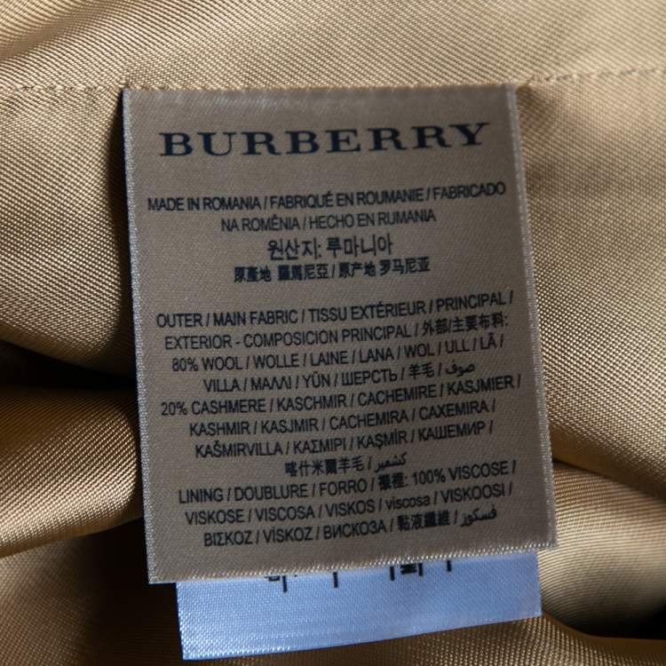 Pre Owned Burberry Antique Yellow Regular Chelsea and Kensington Fit Heritage Coat Warmer XXL