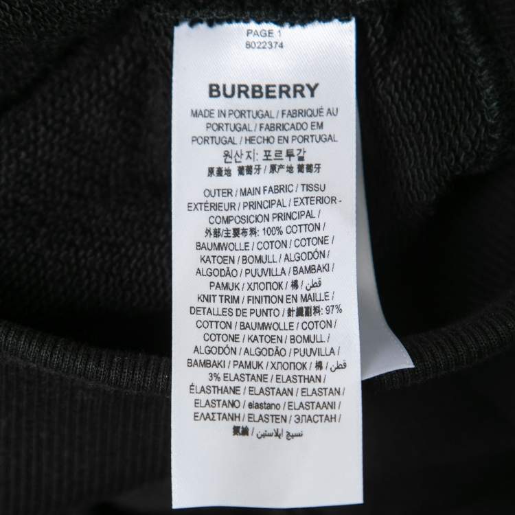 Pre Owned Burberry London Black Bambi Print Cotton Hooded Sweatshirt XXL
