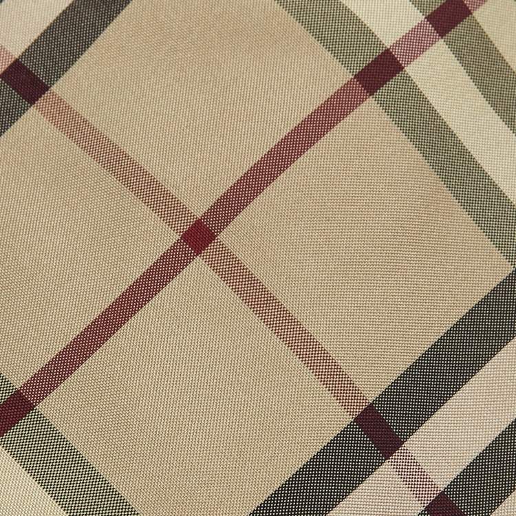 Pre Owned Burberry Beige Giant Check Silk Traditional Tie