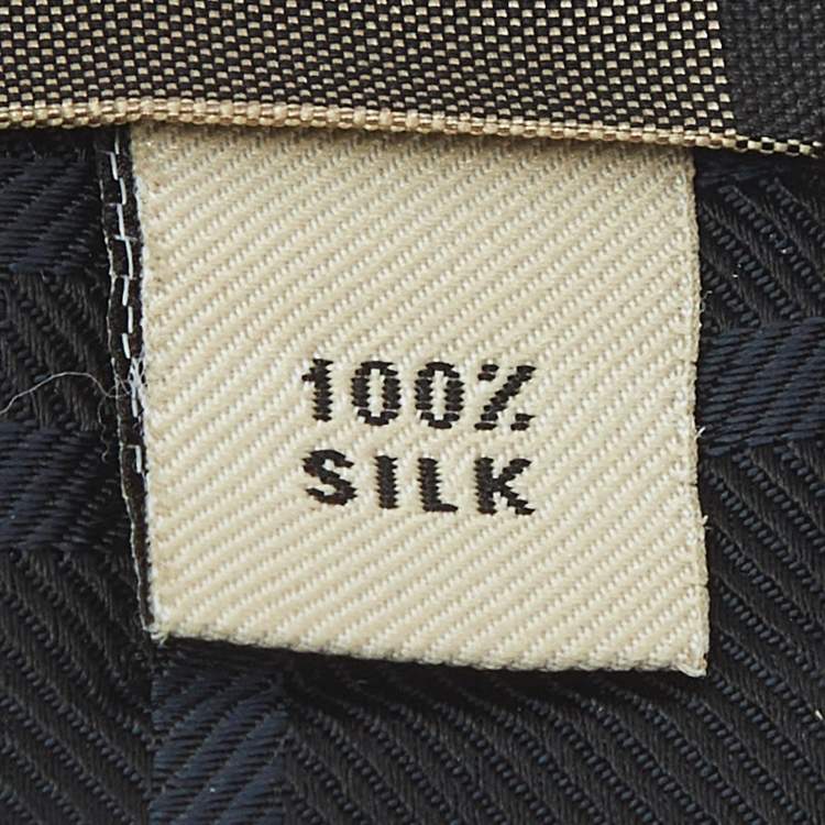 Pre Owned Burberry Beige Giant Check Silk Traditional Tie
