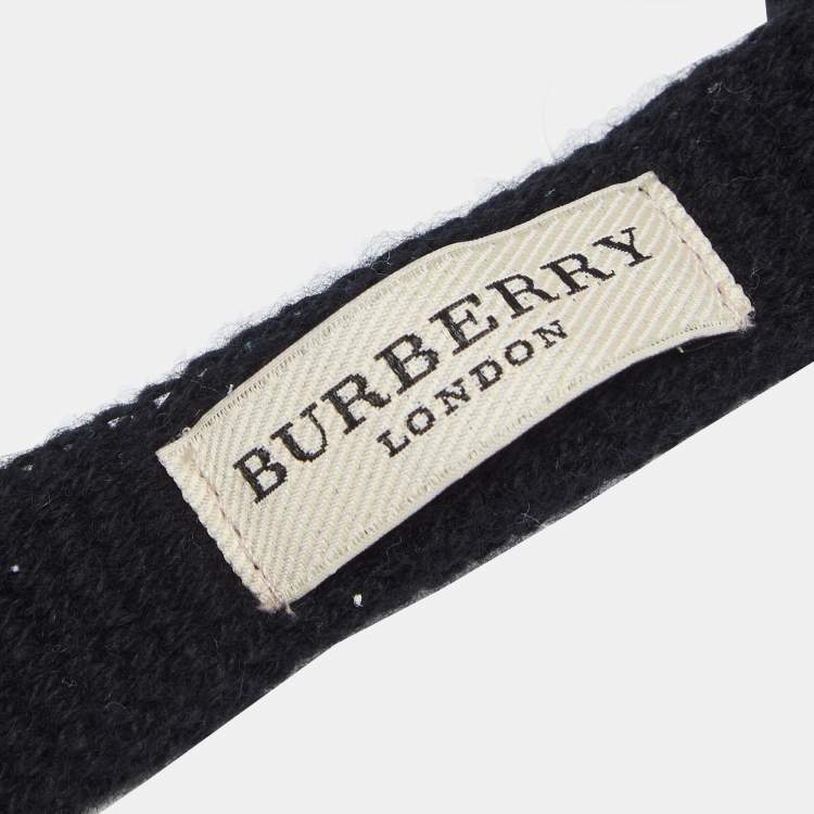 Pre Owned Burberry London Black Cashmere Bow Tie 