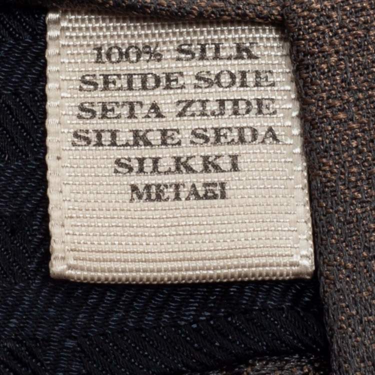 Pre Owned Burberry Brown Striped Silk Tie