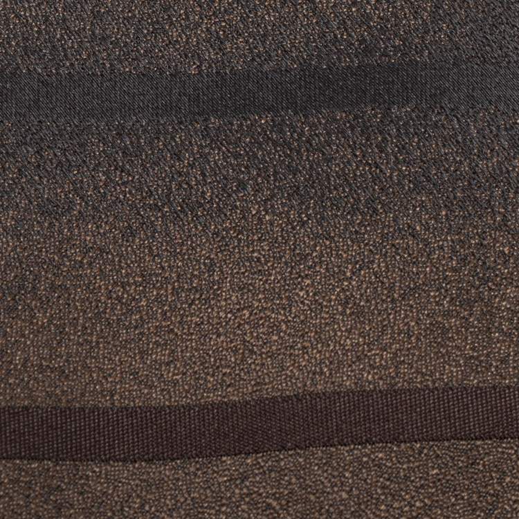 Pre Owned Burberry Brown Striped Silk Tie