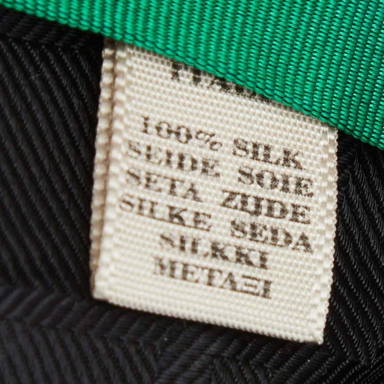 Pre Owned Burberry London Green Silk Tie