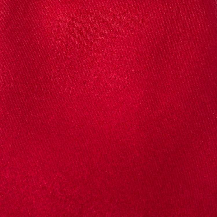 Pre Owned Burberry Vintage Red Satin Silk Tie