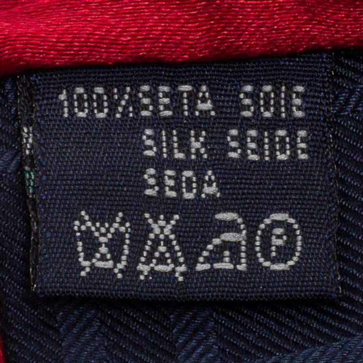 Pre Owned Burberry Vintage Red Satin Silk Tie