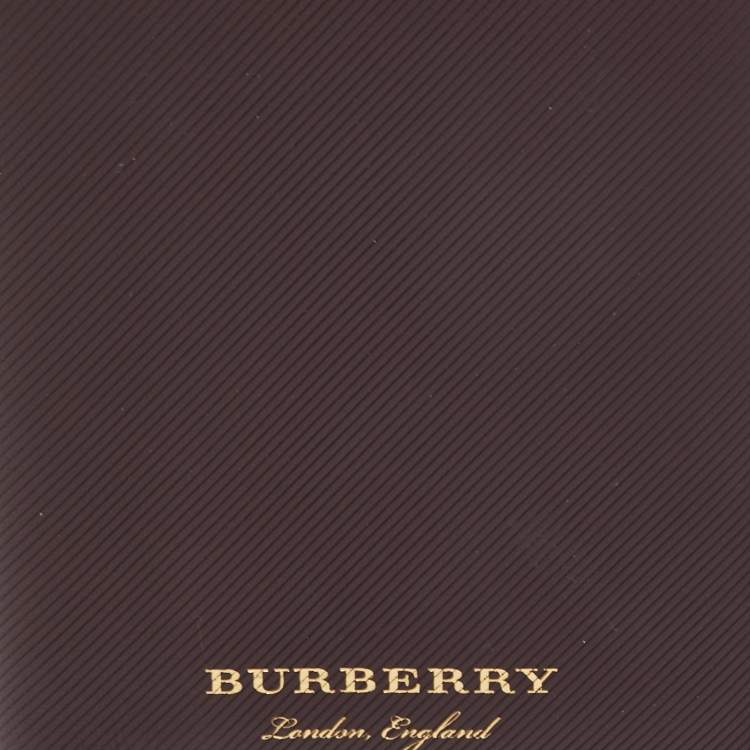 Pre Owned Burberry Burgundy Textured Leather Long Bifold Wallet