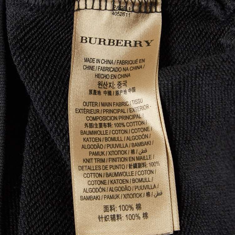 Pre Owned Burberry London Black Monster Rabbit Print Cotton Knit Sweatshirt XL