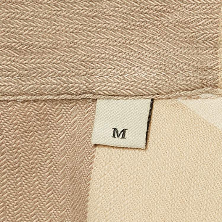 Pre Owned Burberry Beige Checked Cotton Long Sleeve Shirt M
