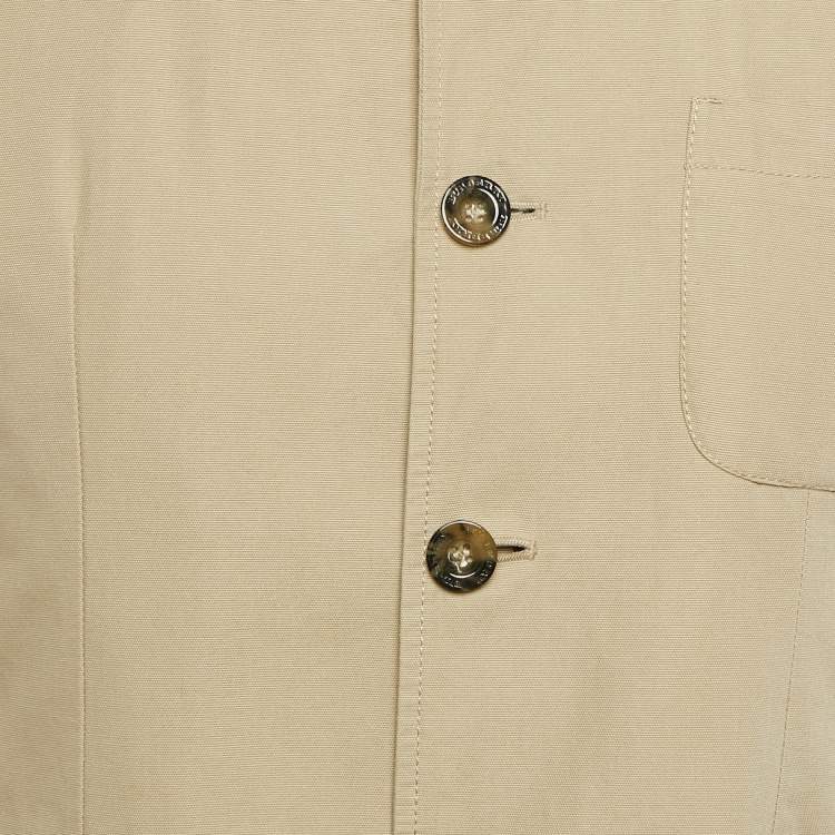 Pre Owned Burberry London Beige Cotton Single Breasted Jacket M